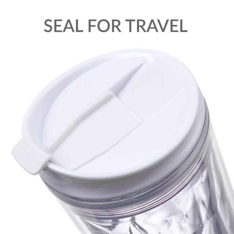 Cupture Crystal Click & Seal Shake Tumbler Cup for Hot or Cold Drinks - 22 oz (Clear Diamond) - Image 2